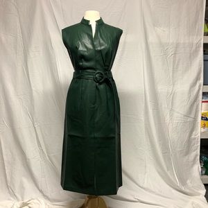 Gracia green vegan leather jumper